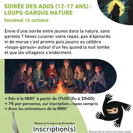 Soirée des ados (12-17 ans) : Loups-garous nature