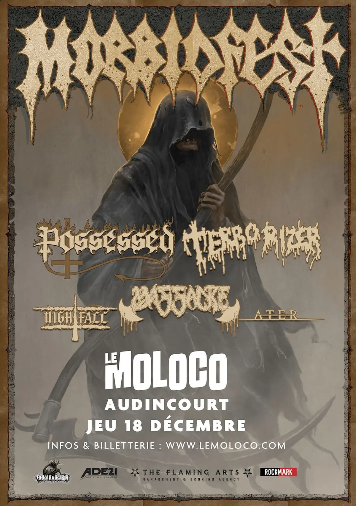 MORBIDFEST : Possessed + Terrorizer + Massacre + Nightfall + Ater