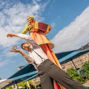 Les Acroballes en échasses Festival Un jardin dans ma ville Saint-Dié des Vosges
