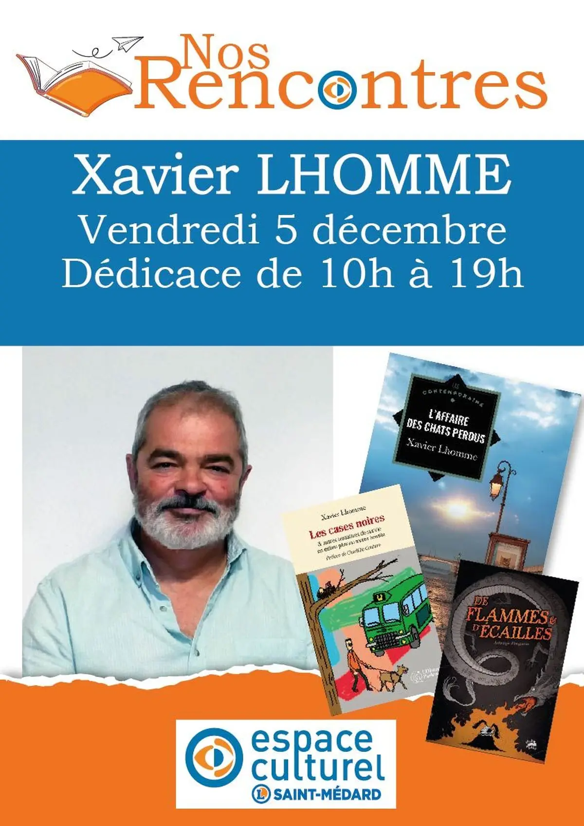 Xavier Lhomme en dédicaces à Saint-Médard-en-Jalles