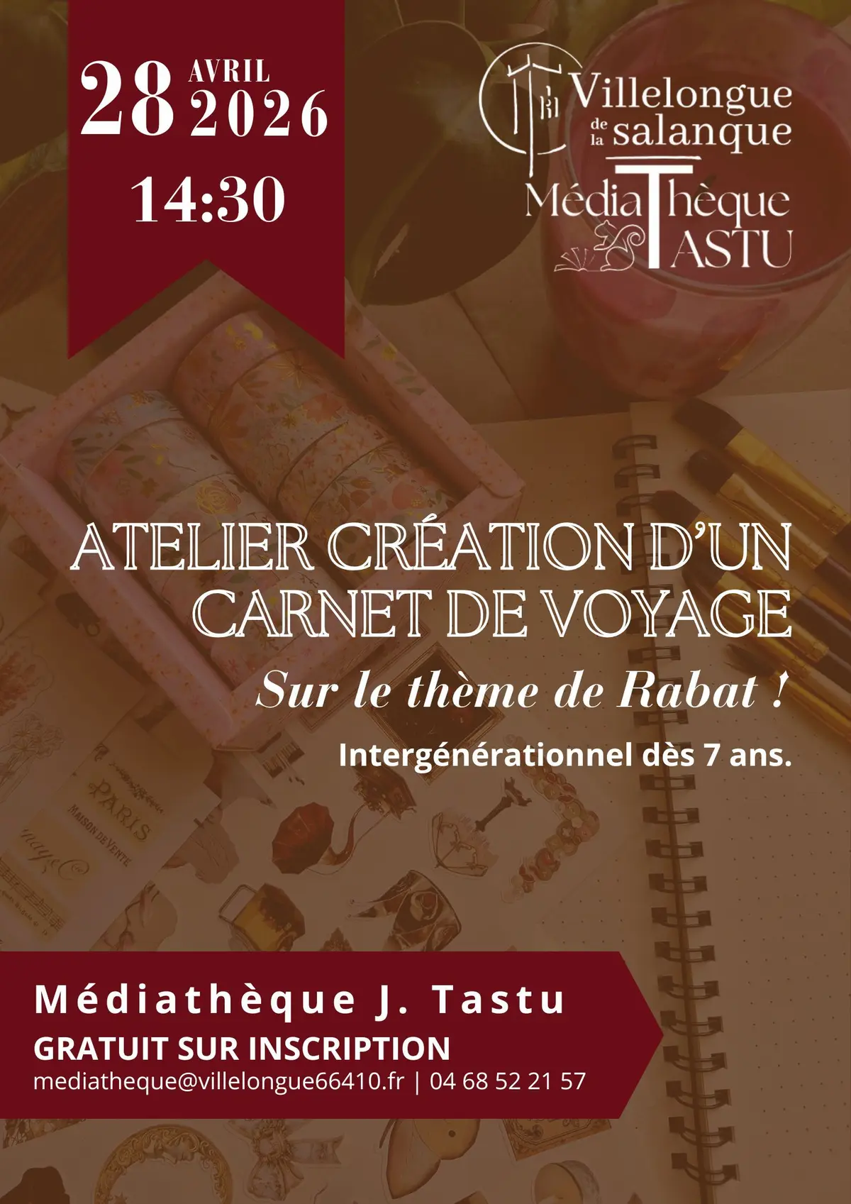 Atelier Carnet de Voyage sur Rabat | Médiathèque J. Tastu