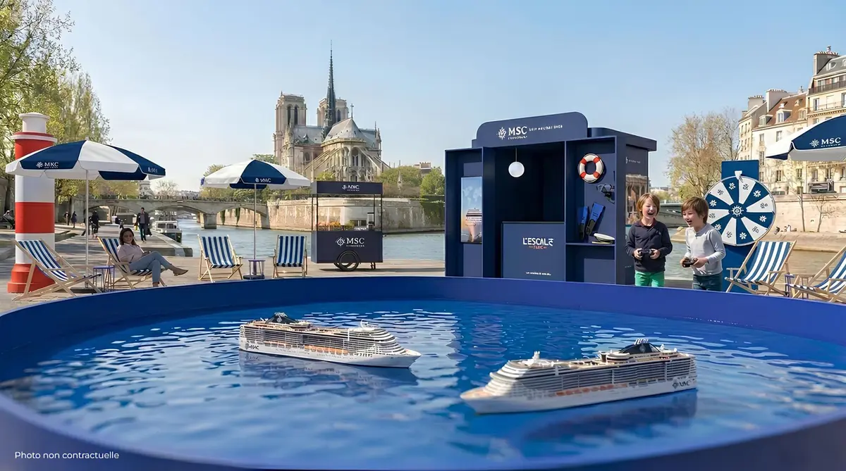Des mini-navires à piloter pour les enfants au bord de Seine avec MSC Croisières