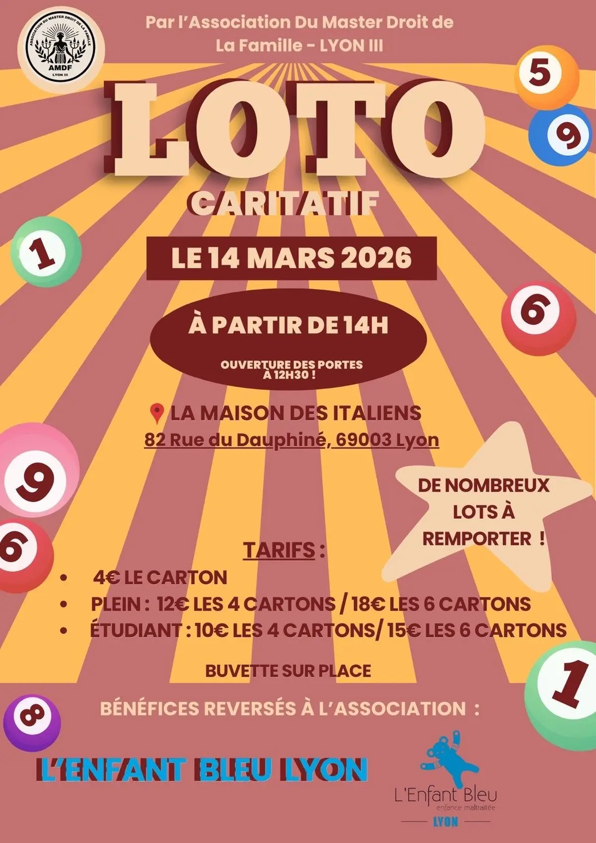 Loto caritatif de l'AMDF 