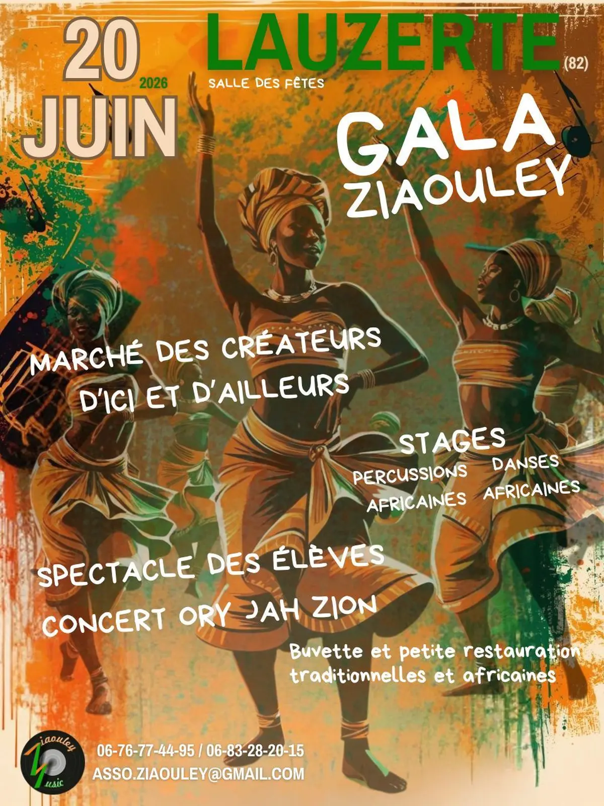 Gala des Elèves / Marché Créateurs / Concert ORy jah Zion /Stages
