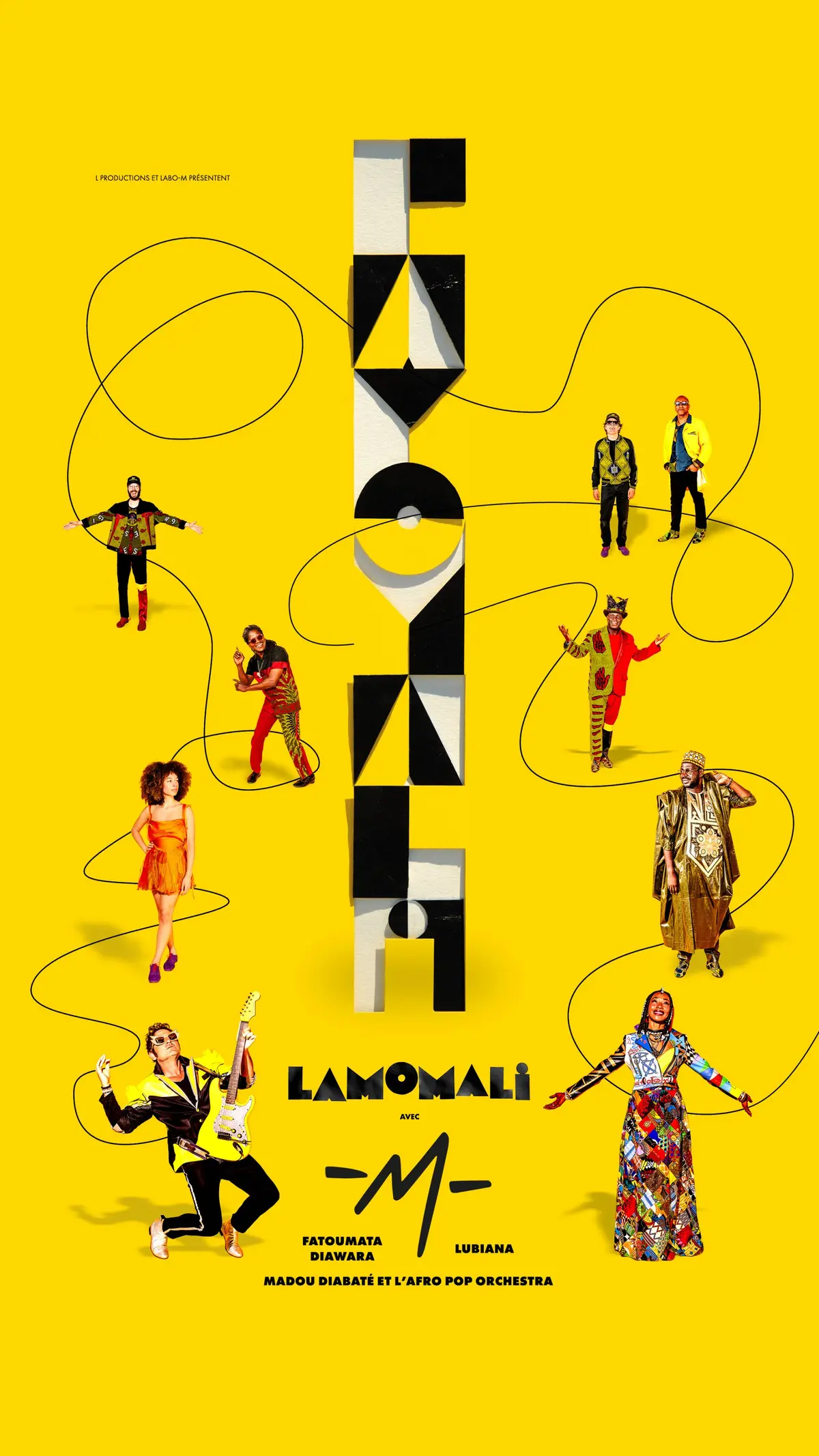 Lamomali avec -M-, Fatoumata Diawara et l'Afro Pop Orchestra