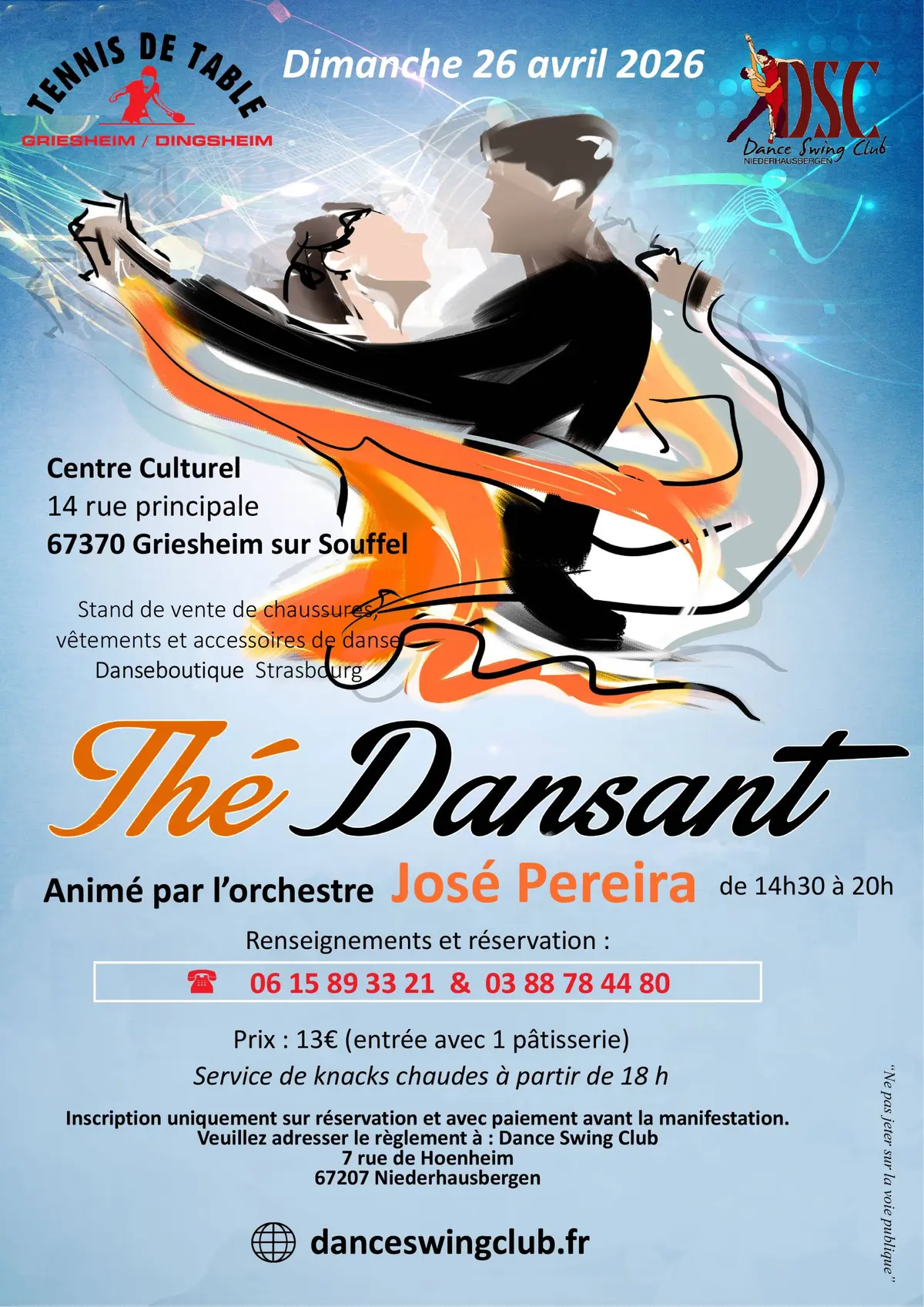 Thé Dansant animé par l'Orchestre José Pereira 