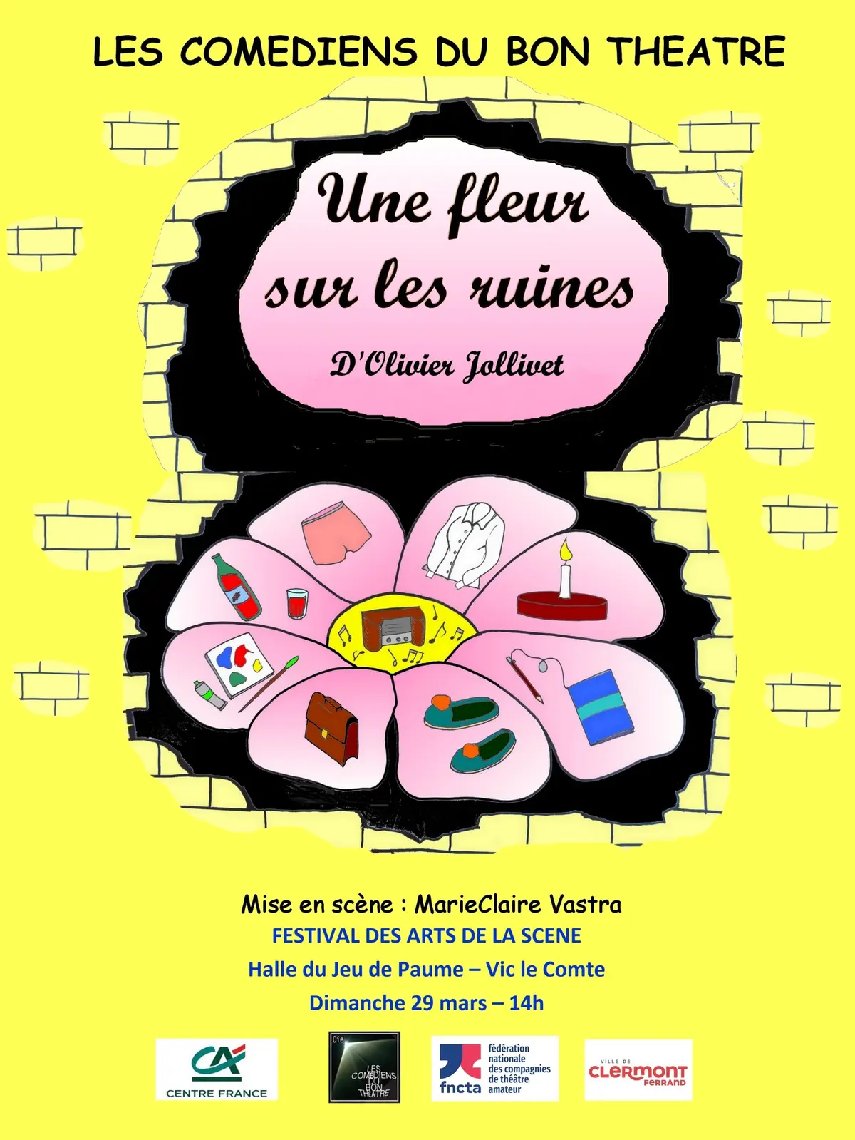 une fleur sur les ruines