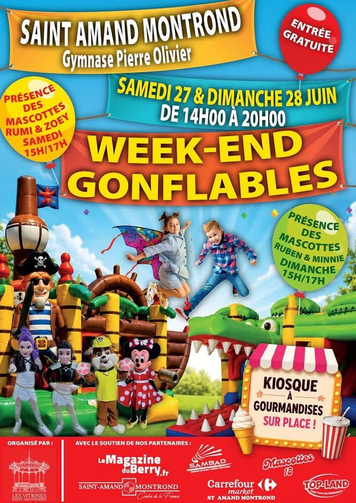 Week-end gonflables à Saint-Amand-Montrond (GRATUIT)