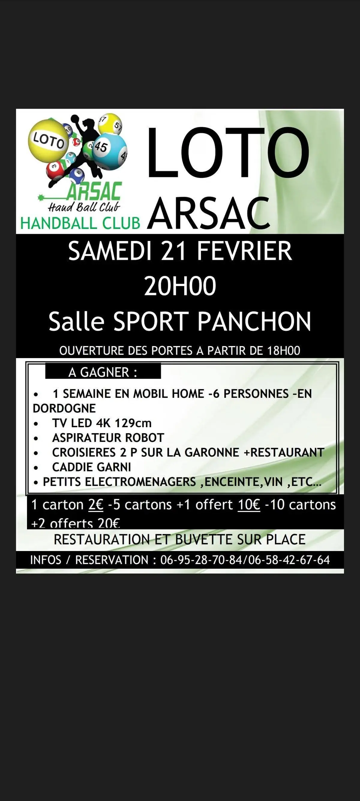 Loto du handball Arsac 