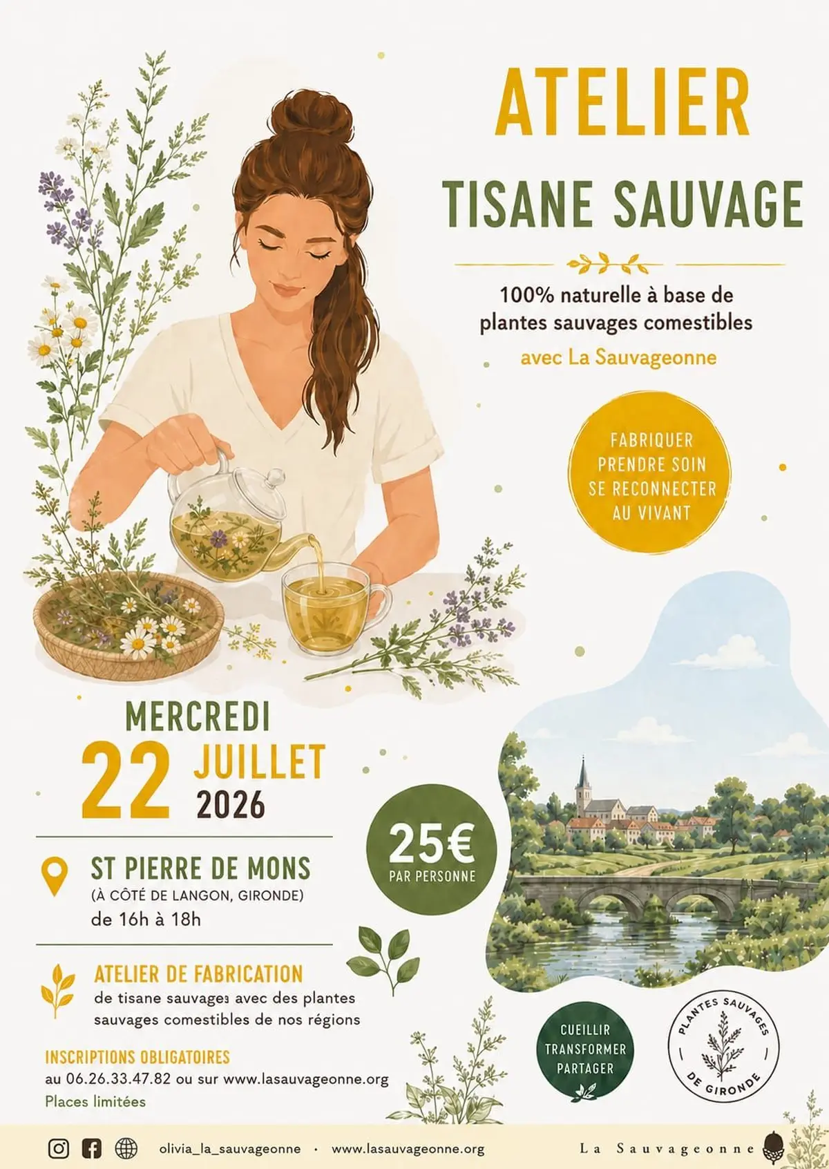 Atelier tisane plantes sauvages comestibles et medicinales