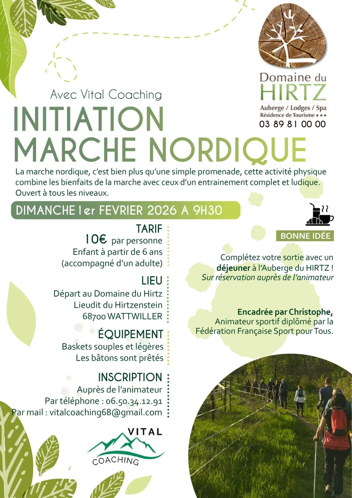 Initiation à la marche nordique