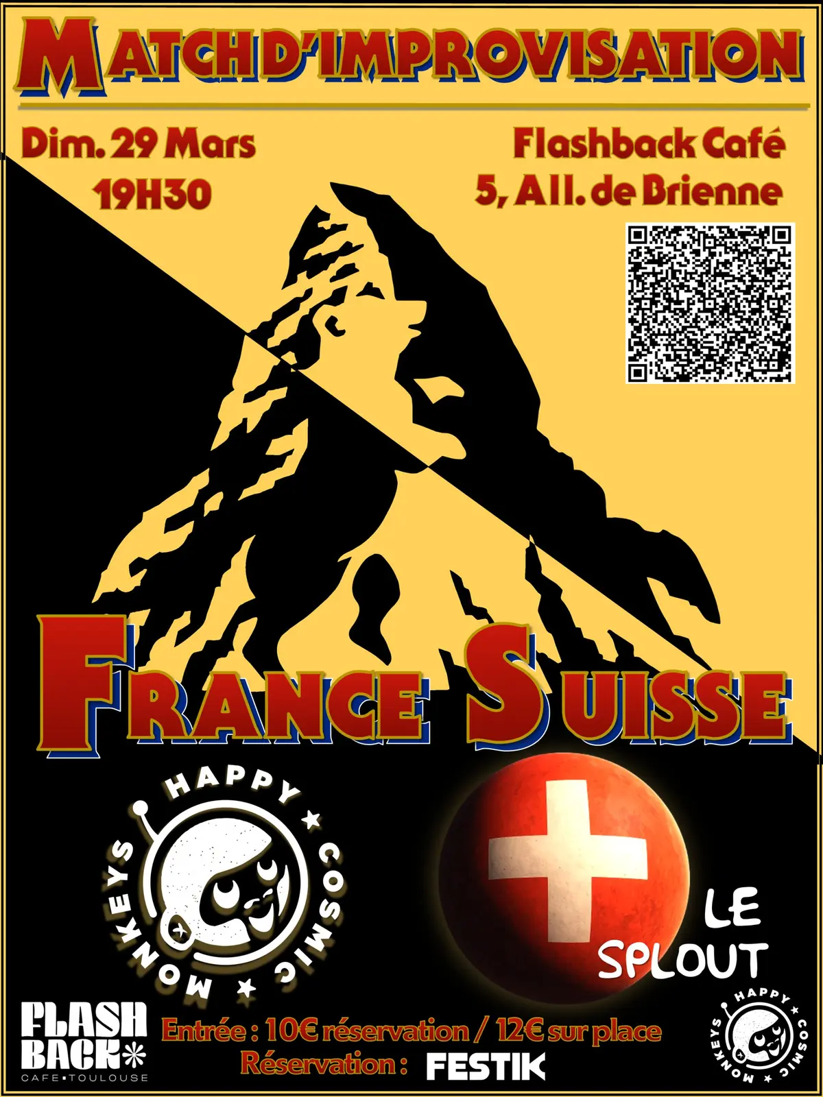 Match d'Improvisation Théâtrale Toulouse vs Suisse