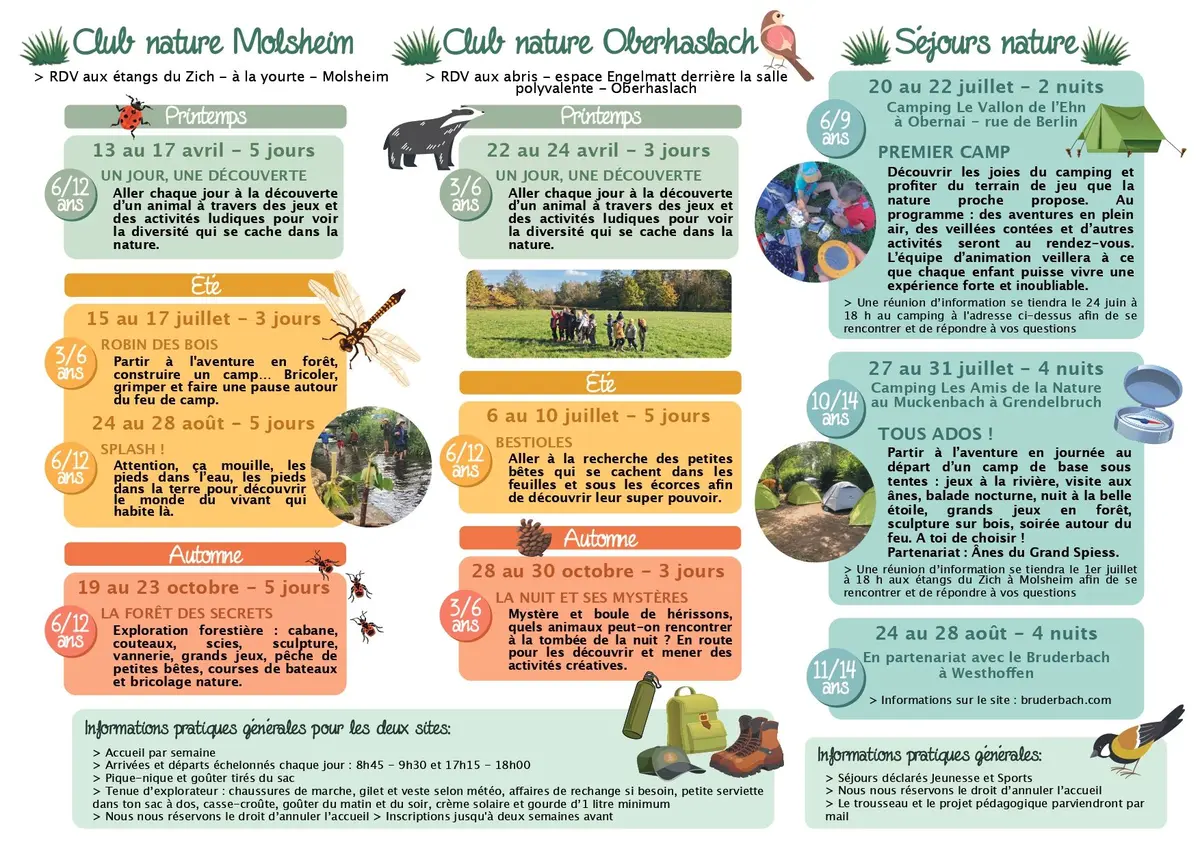 Club nature - Splash - 06/12 ans