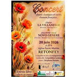 Concert de chant choral avec La Villanelle et Novo Genere