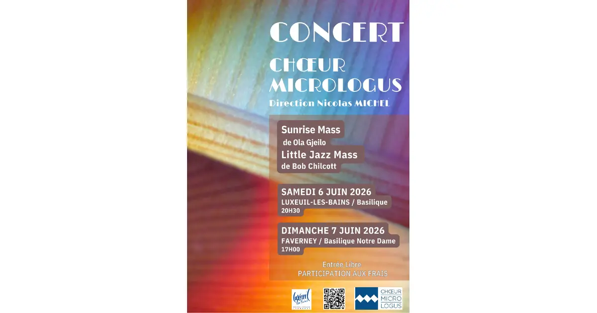 Concert classique et jazz, chœur et ensemble instrumental