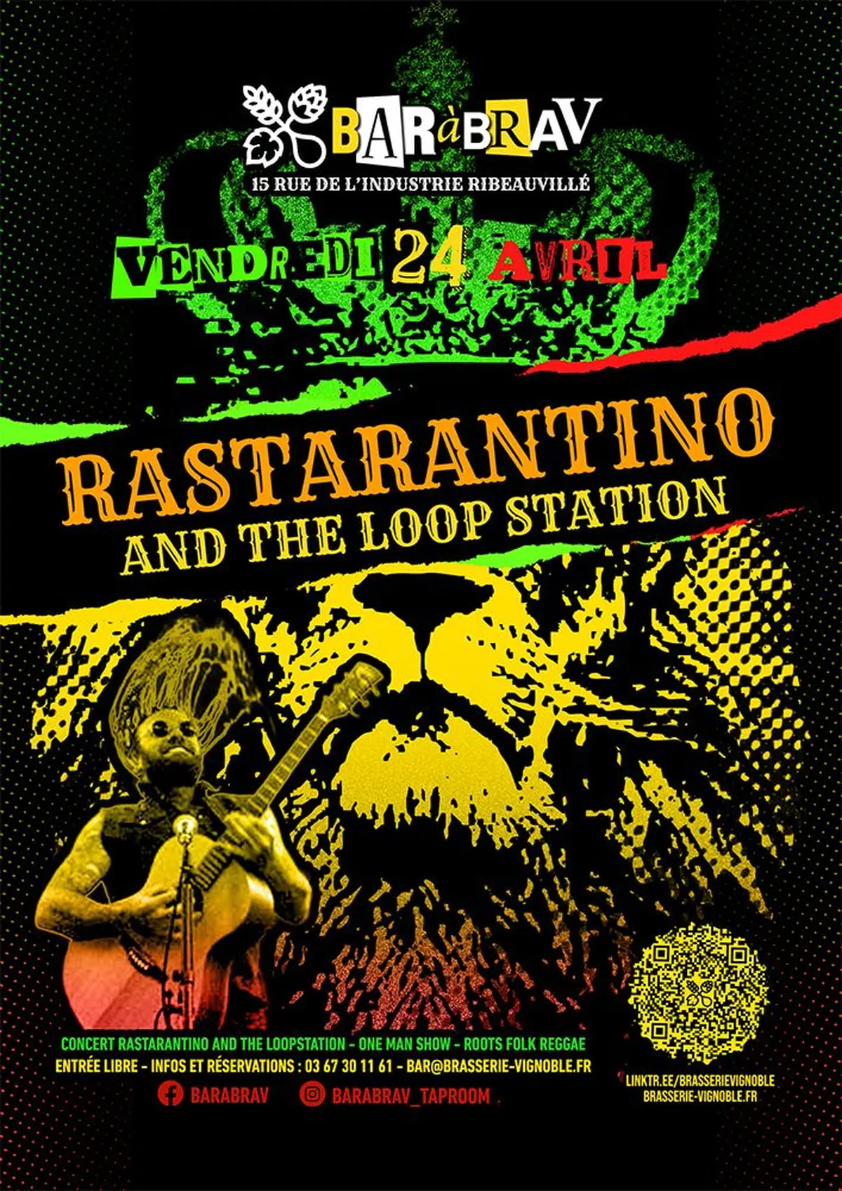 Rastarantino en concert au BaRàBraV vendredi 24 avril
