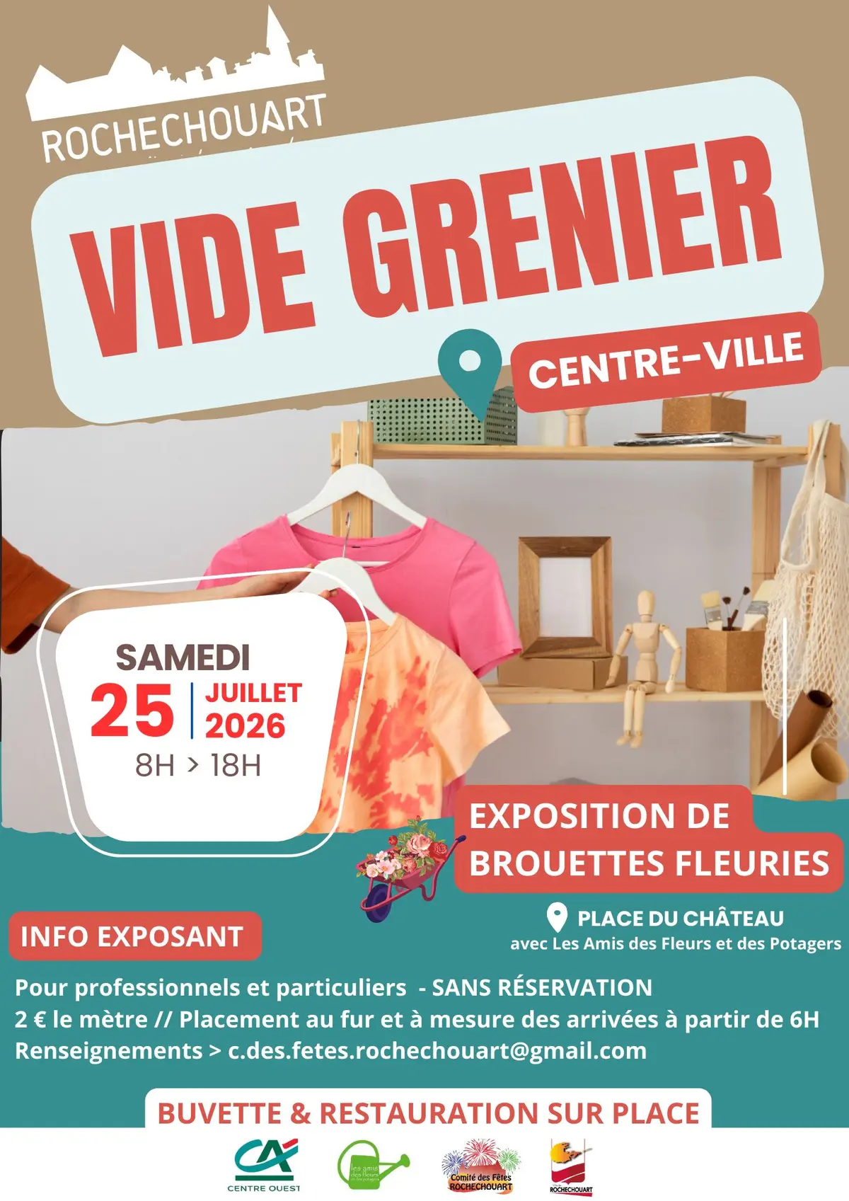 Le grand vide-grenier revient à Rochechouart le 25 juillet