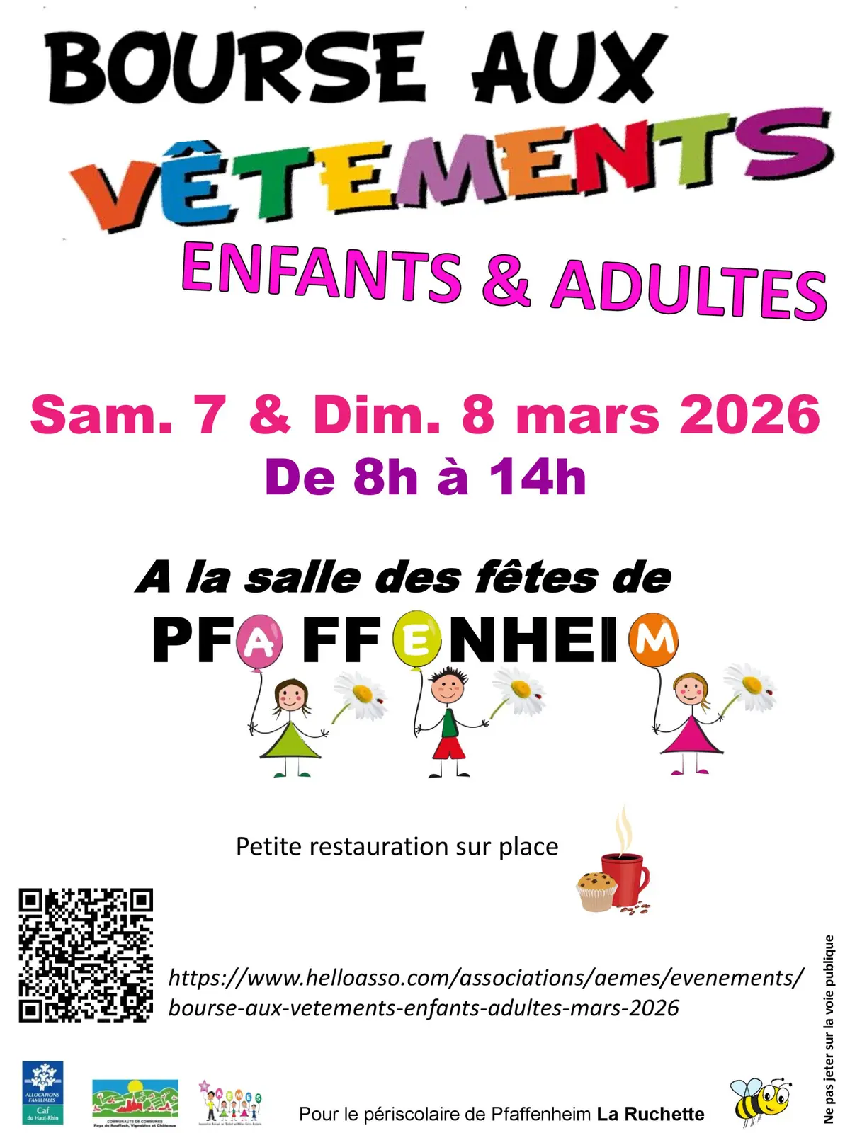 Bourse aux vêtements enfants et adultes