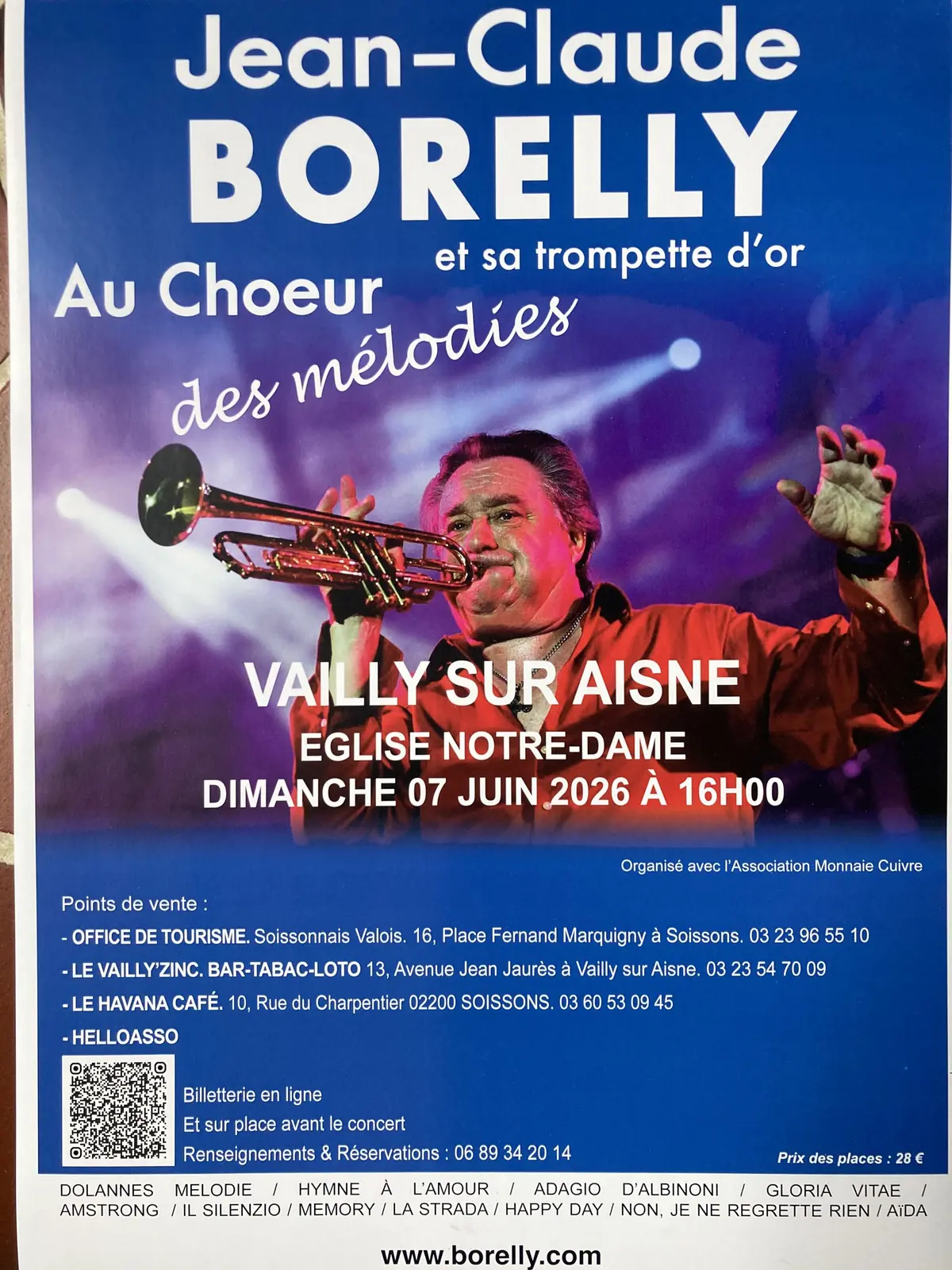 Jean-Claude BORELLY et sa trompette d'Or.