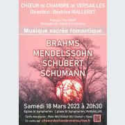 Concert de musique sacrée romantique par le Chœur de Chambre de Versailles