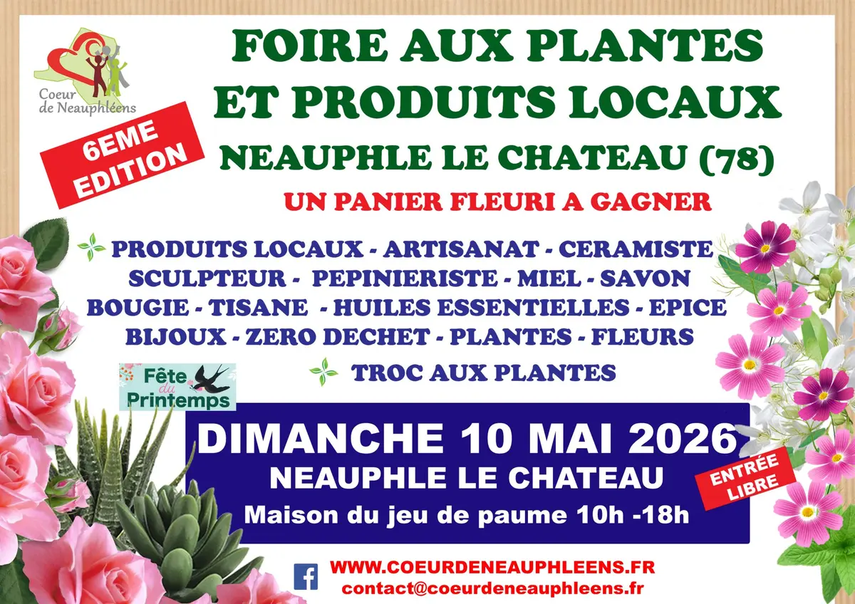  10/05/2026 Foire aux plantes et produits locaux à Neauphle le château 78