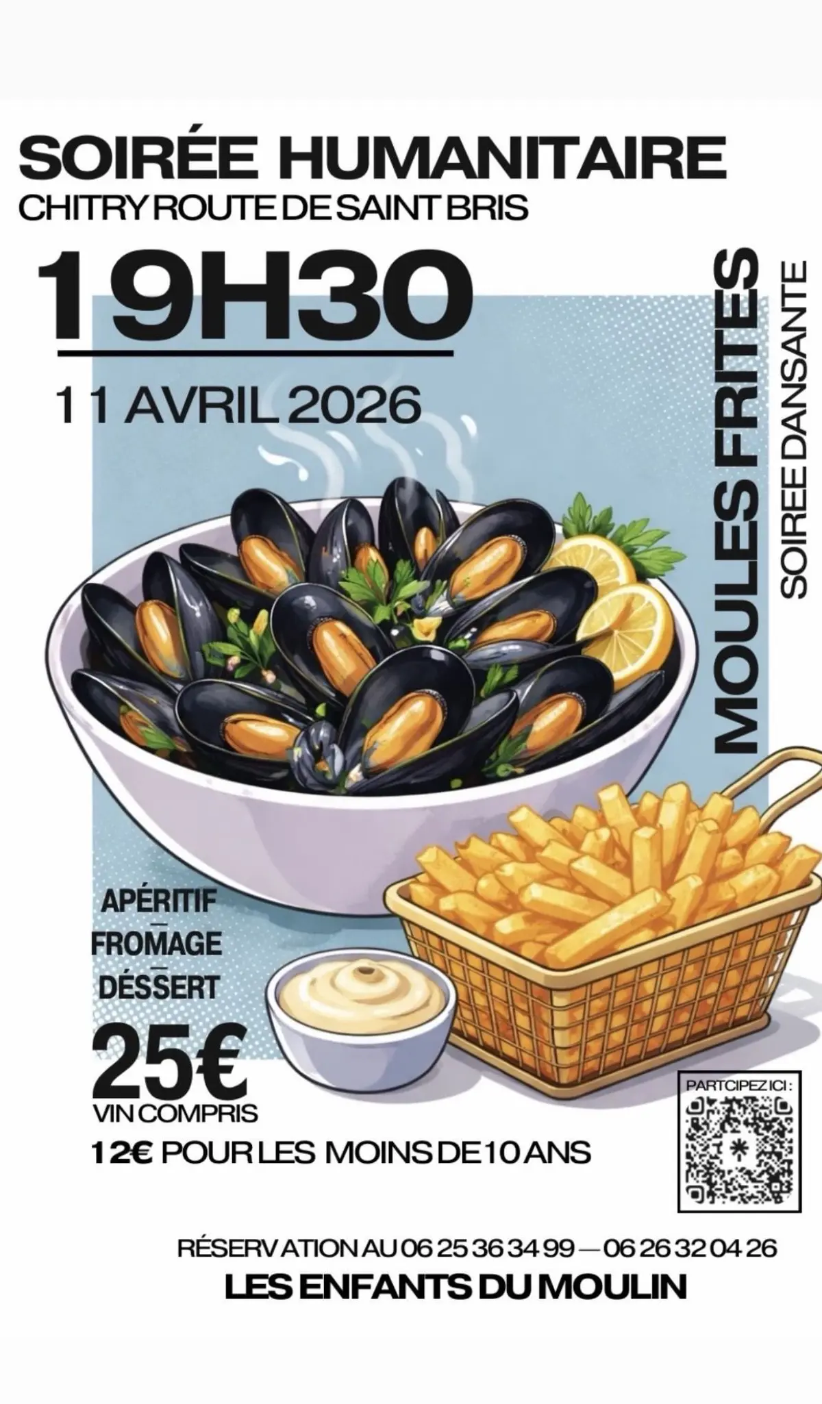 Moules Frites - Soirée humanitaire 