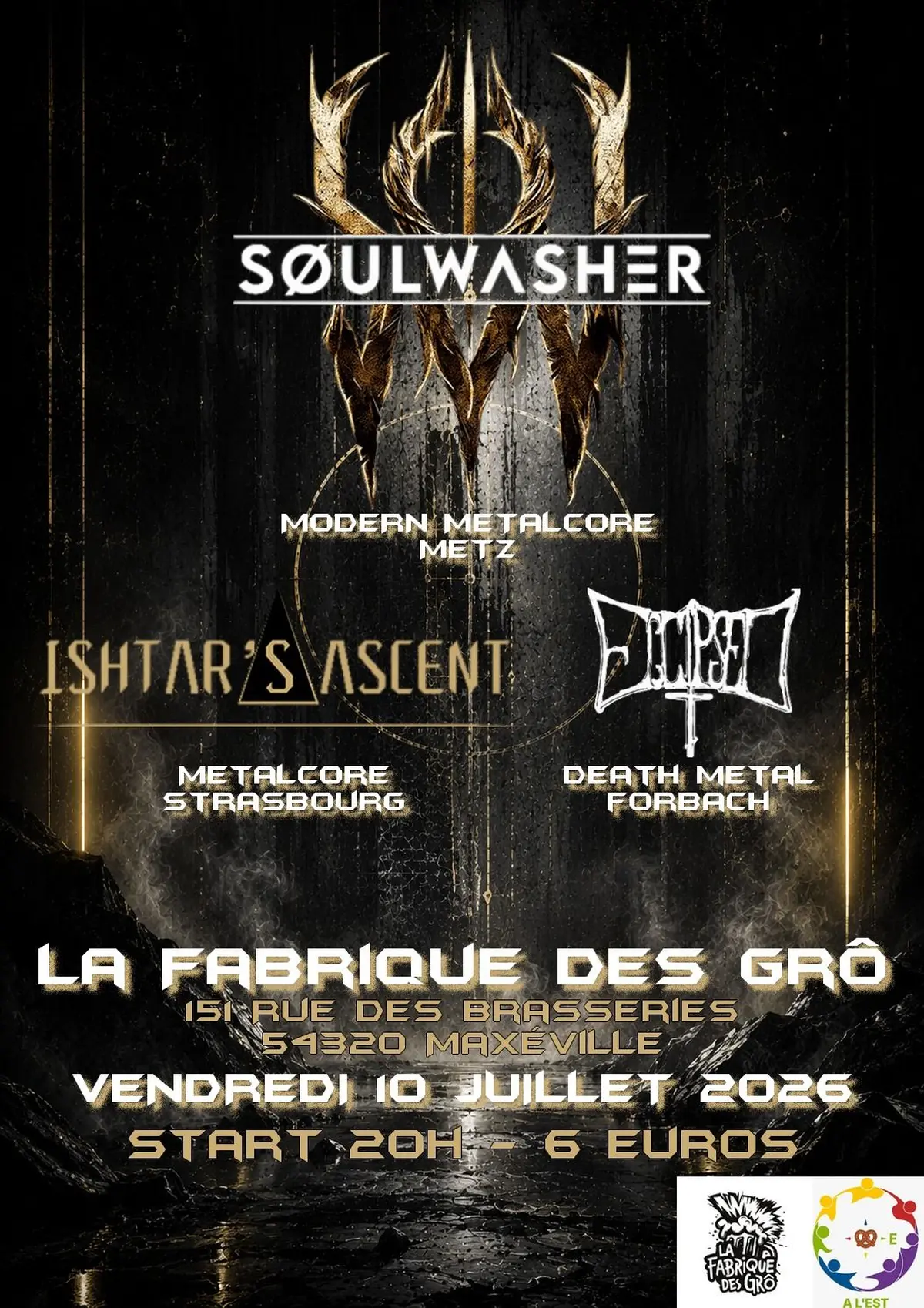 Concert Metal 3 groupes a Maxeville avec A l'EST
