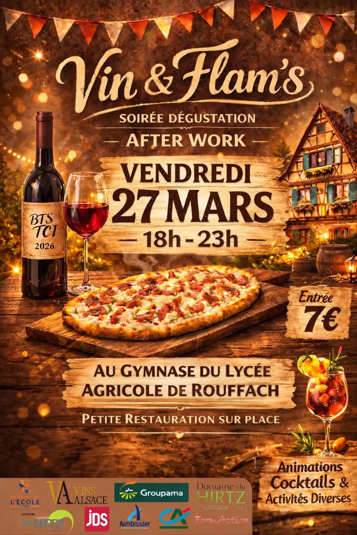 Soirée dégustation AFTER WORK du BTS TC Vins, Bières et Spiritueux de Rouffach