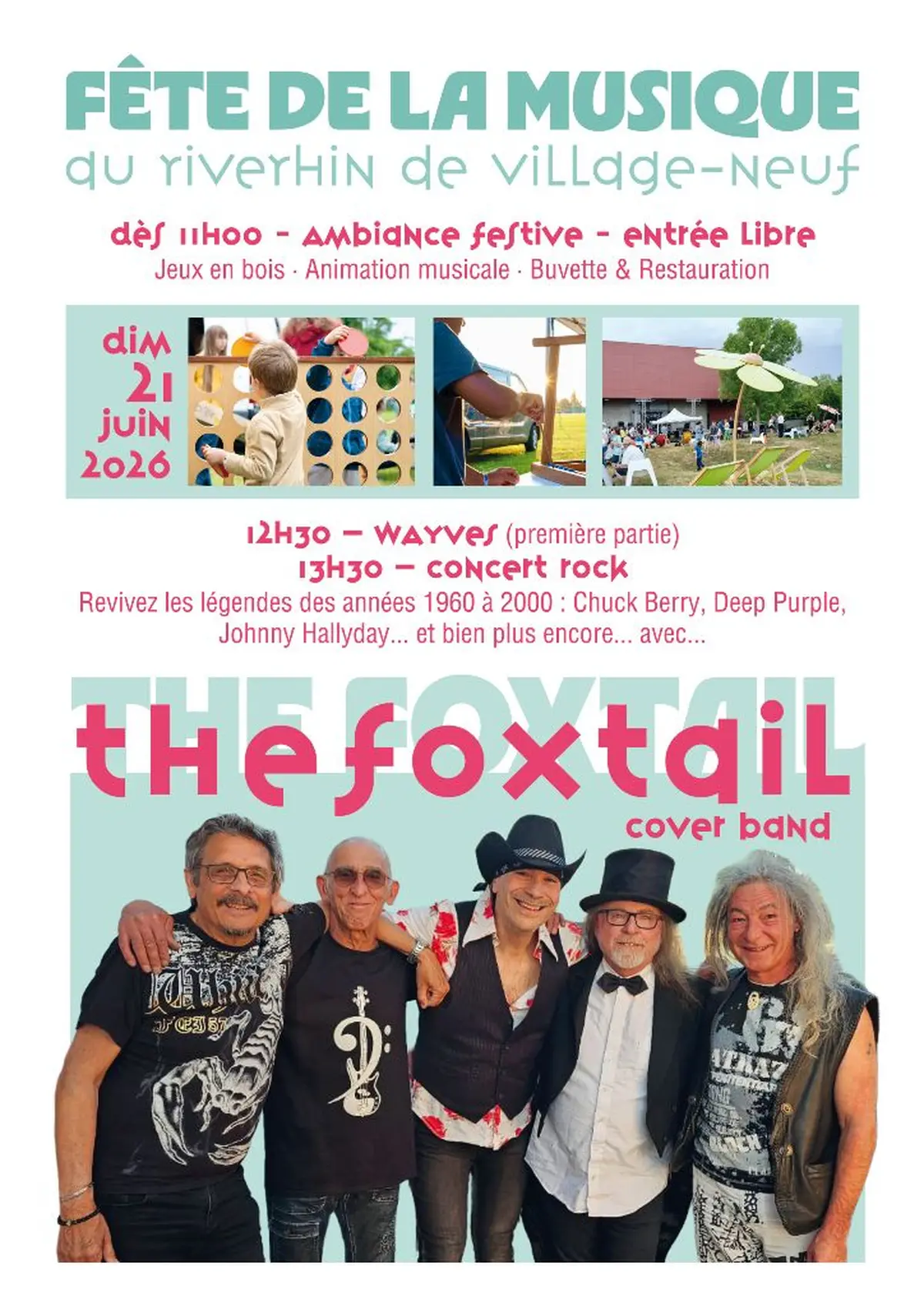 Fête de la Musique - Open Air - Wayves & The Foxtail Cover Band en concert
