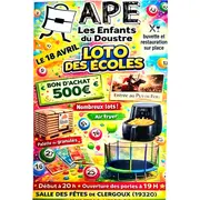 Loto APE Les Enfants Du Doustre - Clergoux