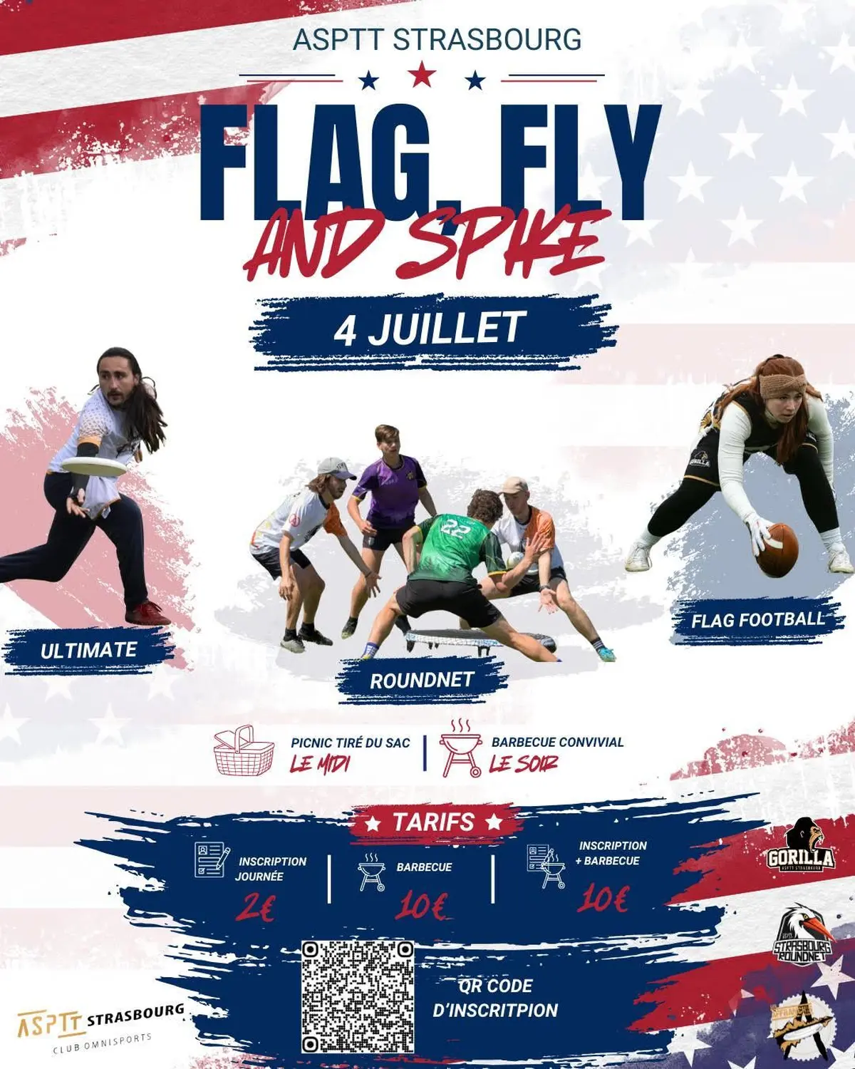 Initiation et Tournoi Flag, Fly et Spike
