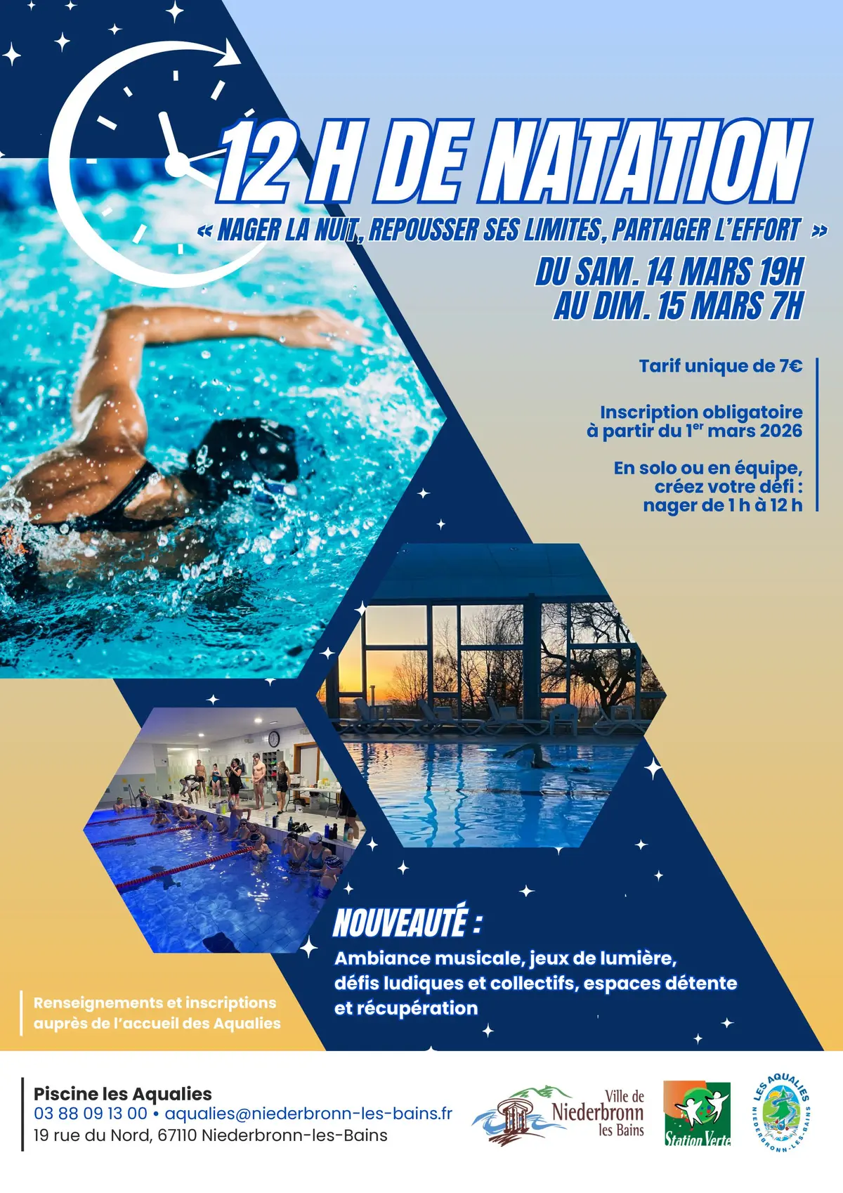 12 heures de natation : un défi sportif et insolite à Niederbronn-les-Bains !