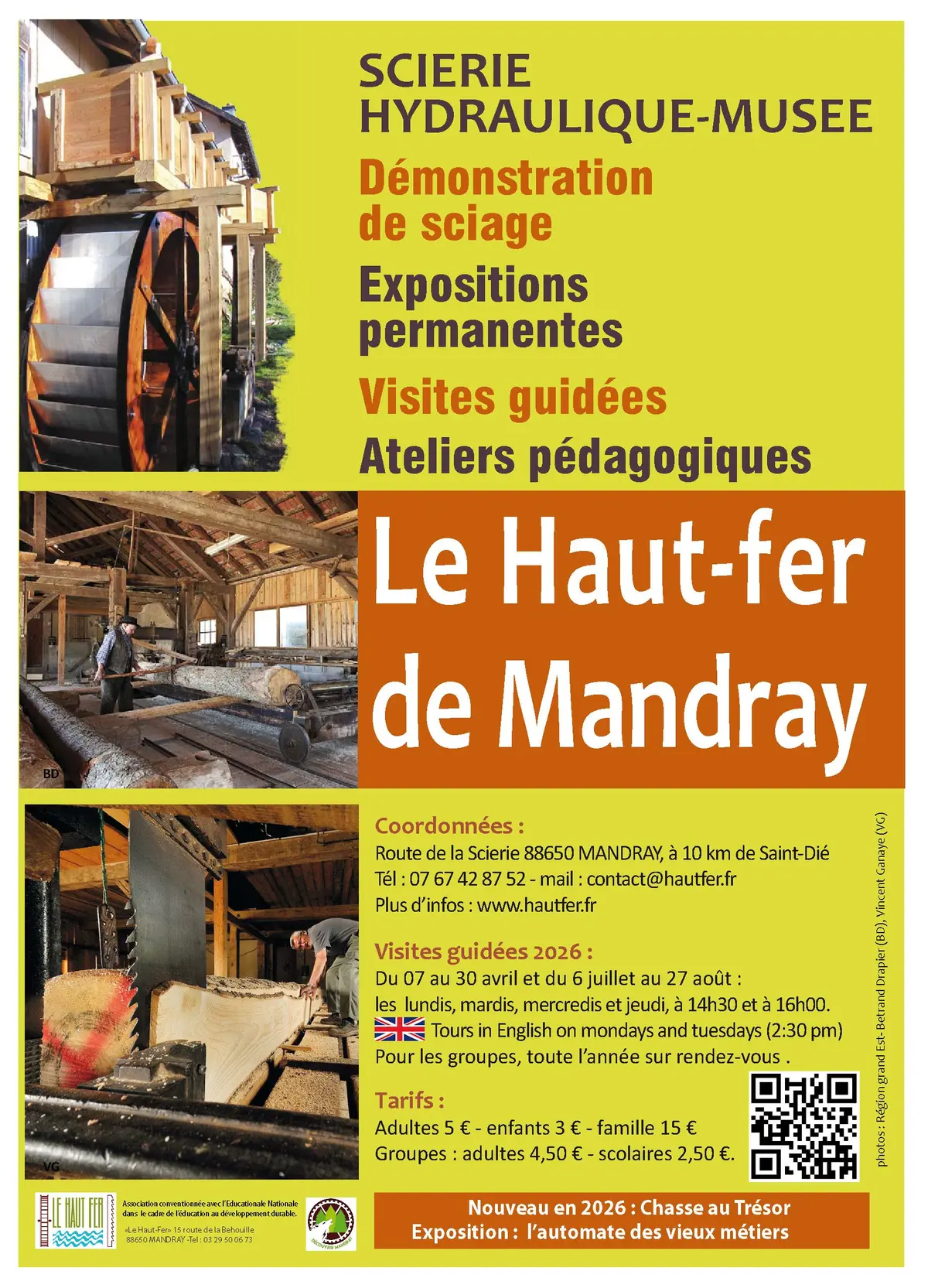 Visite guidée de la scierie hydraulique-musée de Mandray