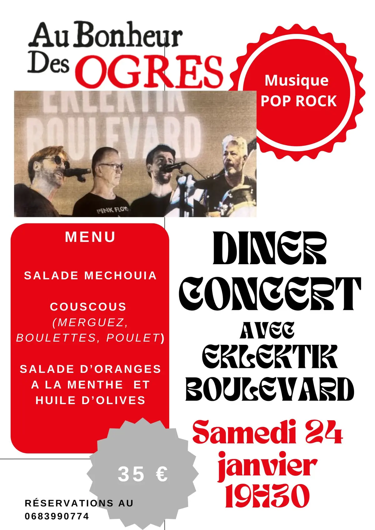 Diner concert avec Eklektik boulevard