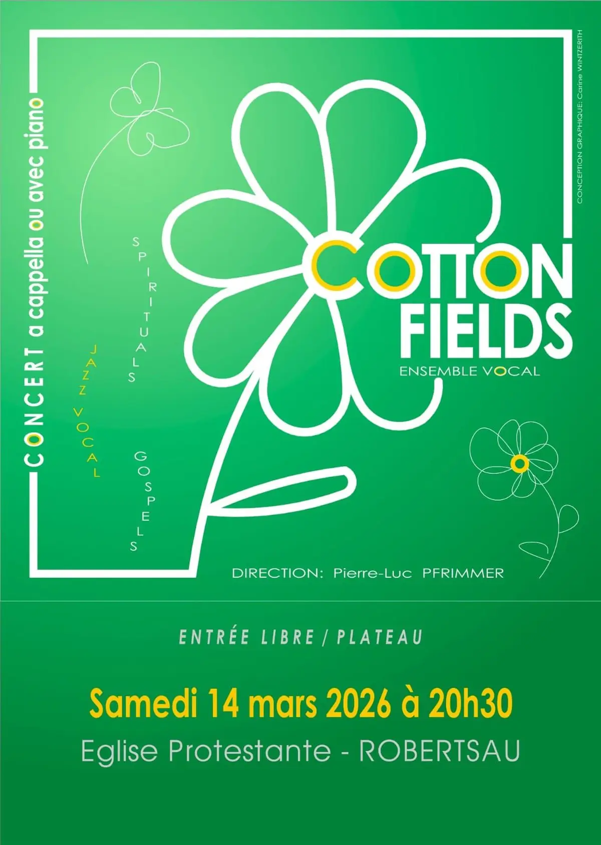 Cotton Fields - Concert a capella ou avec piano