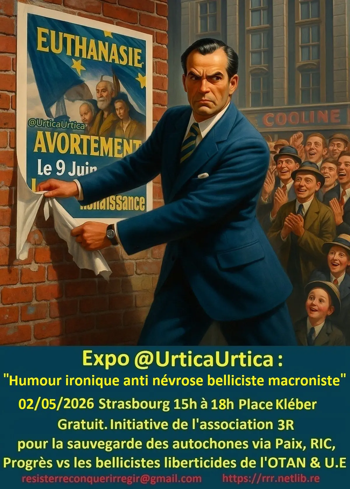 Humour ironique anti belliciste macroniste                                  