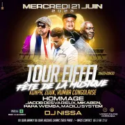 Konpa, Zouk, Rumba Congolaise fete de la musique Tour Eiffel 
