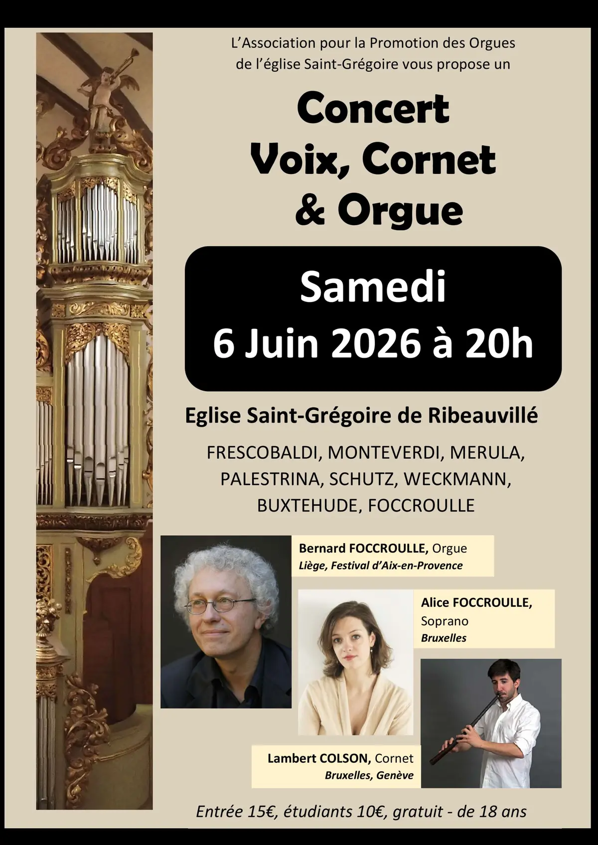 Concert Voix, Cornet & Orgue