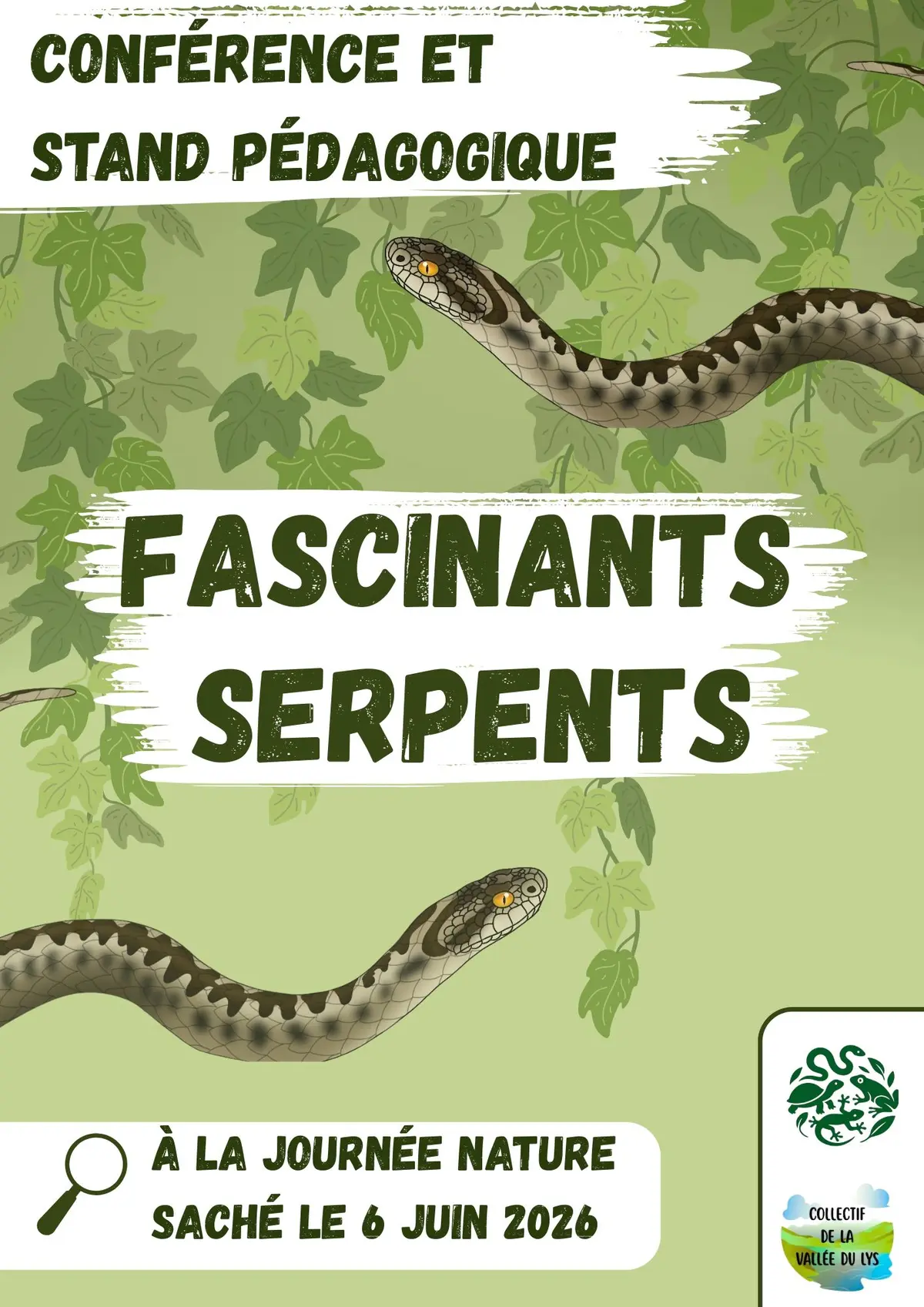 Conférence  Fascinants Serpents par AmphiRept à la Journée Nature à Saché