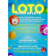 Loto Eysines–5000euros de lots à gagner le 23/11/25 et 11/01/26 avec speaker pro
