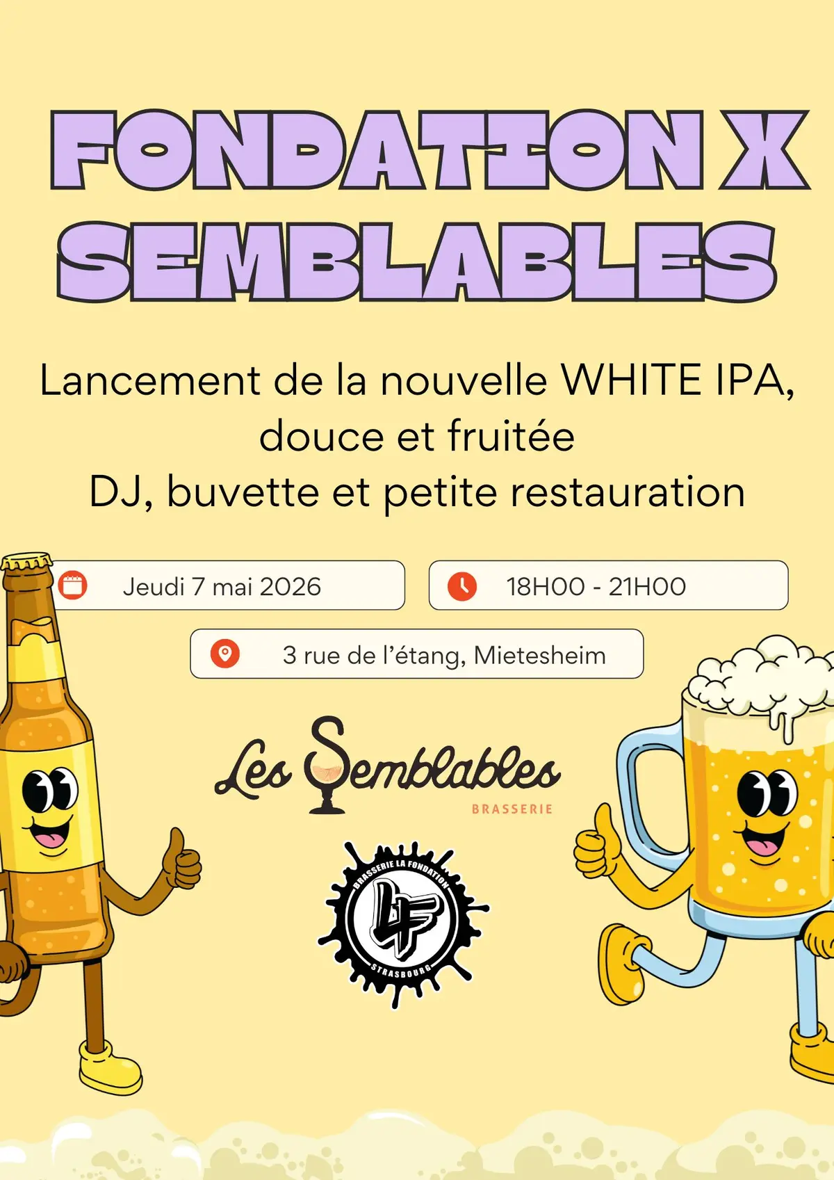 Soirée collab' brasserie les Semblables X La Fondation