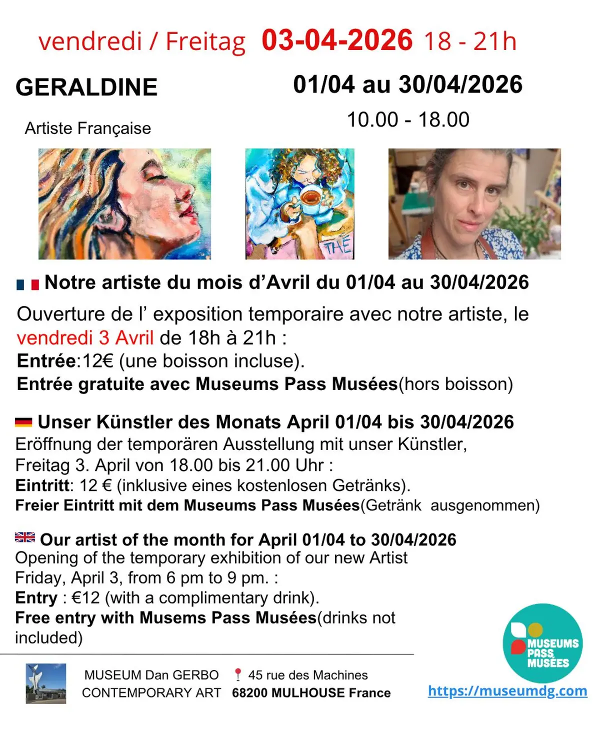 Exposition & Soirée d' Inauguration de Géraldine