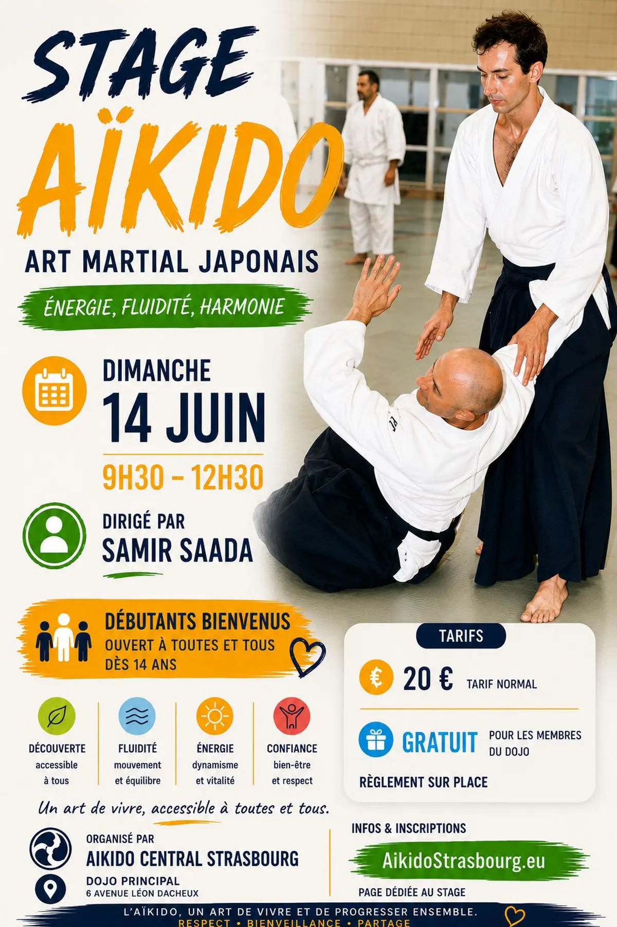 Stage découverte d’aïkido à Strasbourg – Bien-être, confiance et self-défense