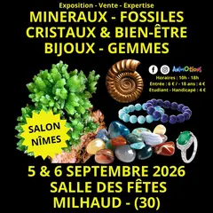3ème Salon Minéraux Fossiles Cristaux & Bien-Être Bijoux et Gemmes de Nîmes