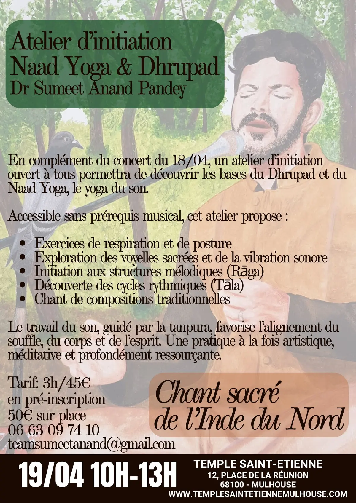 Atelier découverte - Naad Yoga (Yoga du son) & Tradition musicale Dhrupad