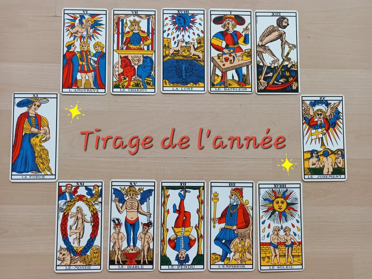 Tarot de Marseille - Le tirage de l'année