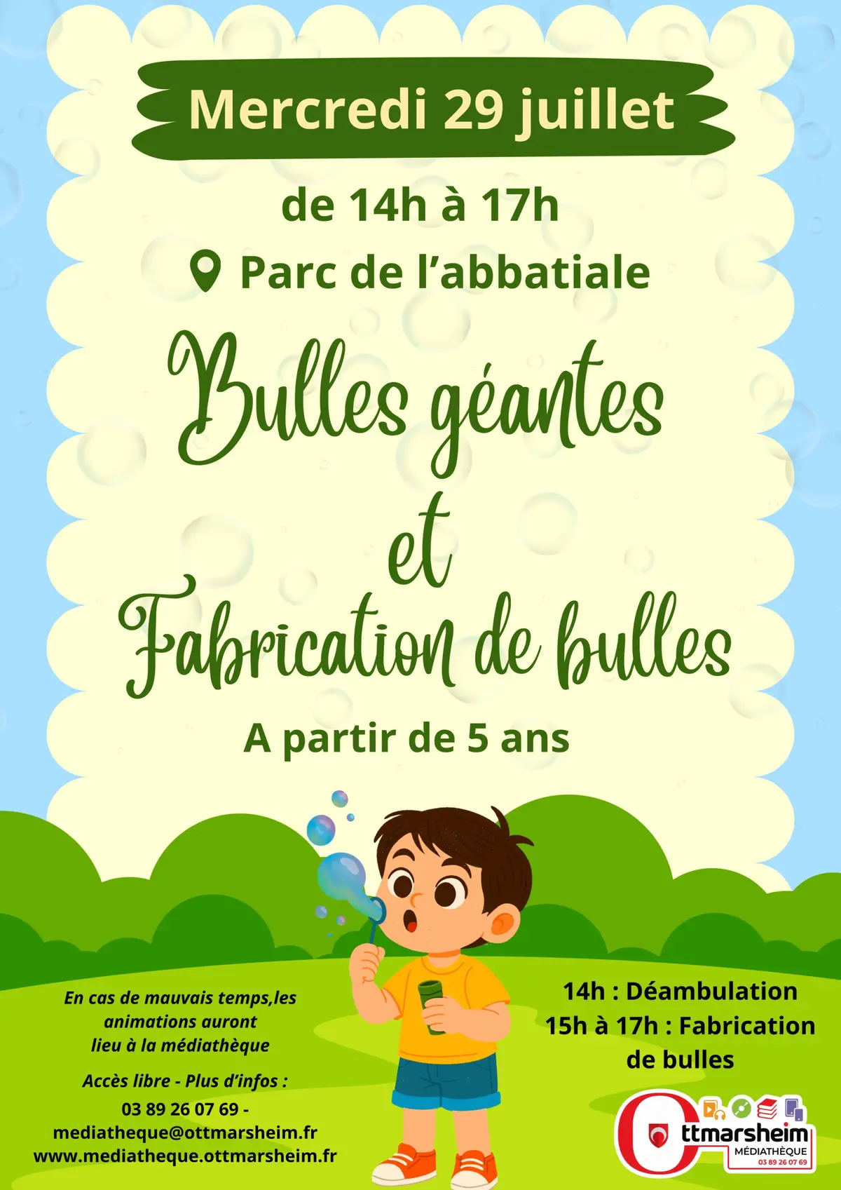 Mediatheque sur l'herbe - Bulles de Savon