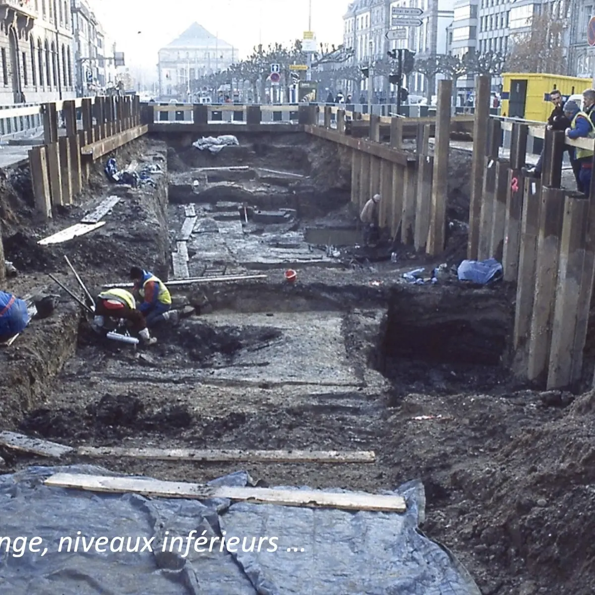 Les fouilles archéologiques des lignes B-C-E du tramway de Strasbourg