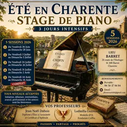 Stage de piano, 3 jours intensifs à Barret