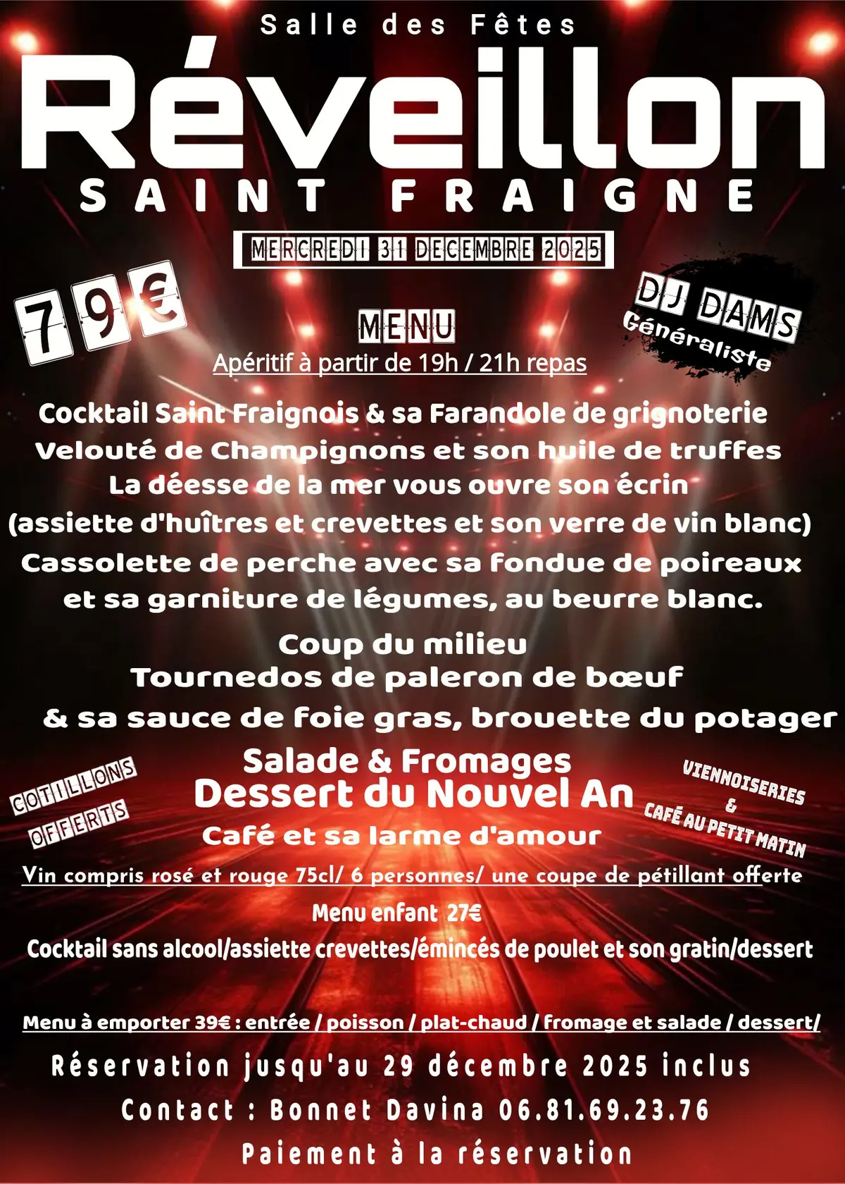 Réveillon 31 décembre 2025